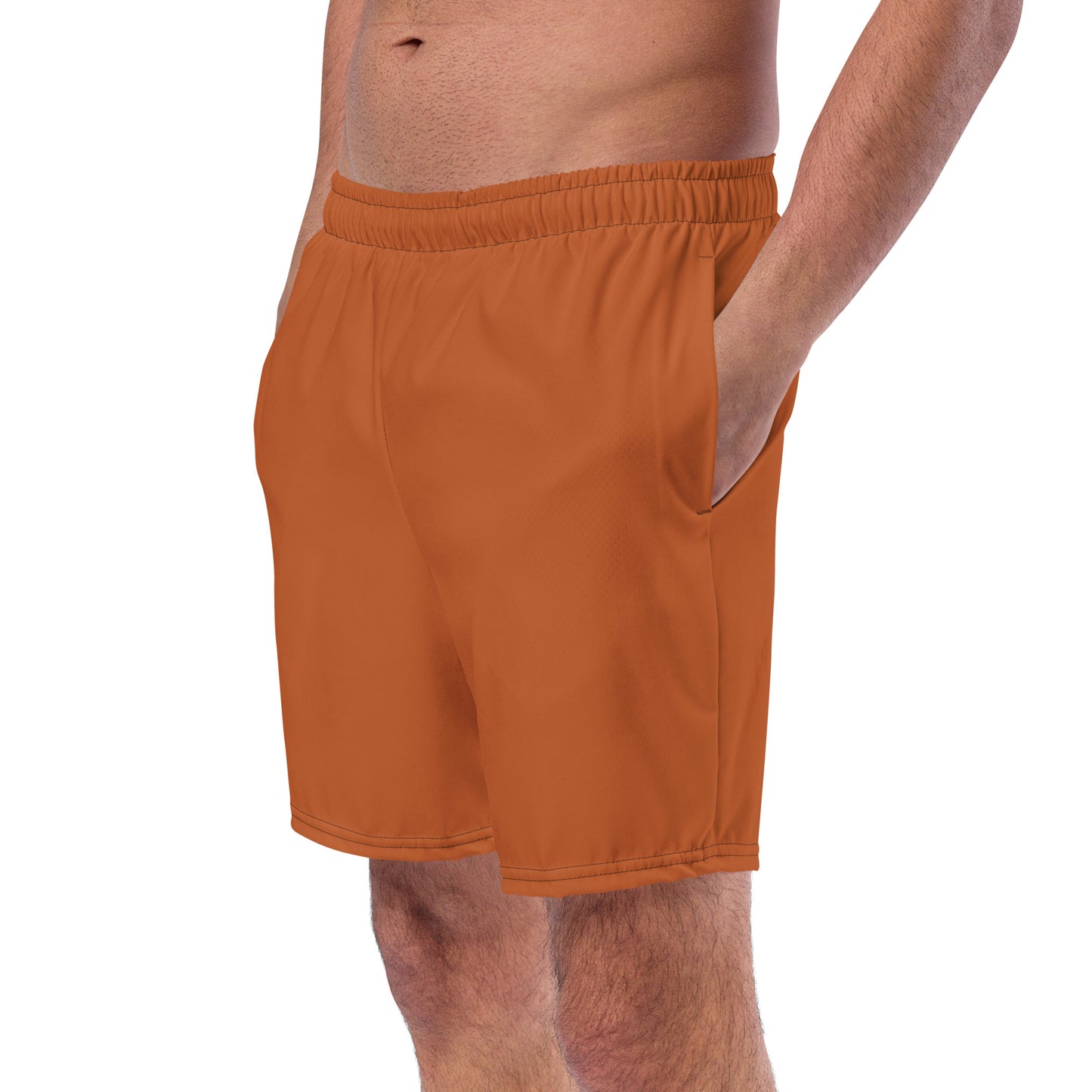 Recycled Swim Trunks Brown Nature - Eco-Friendly Performance Swimwear