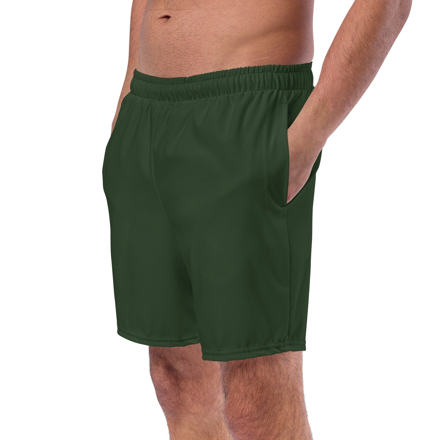 Eco-Friendly Recycled Swim Trunks Forest Green - Performance Swimwear