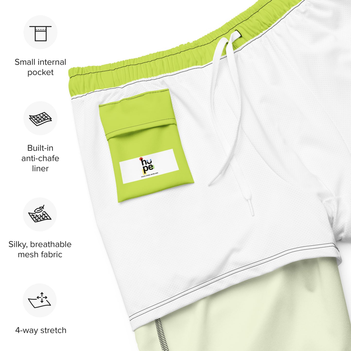 Men's Recycled Swim Trunks Vibrant Green | Eco-Friendly Summer