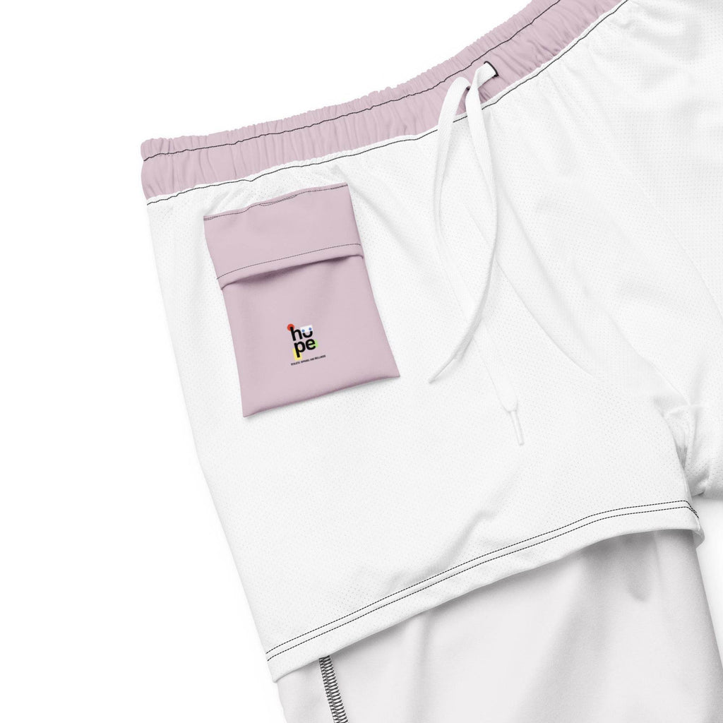 Eco-Friendly Swim Trunks in Light Purple - Sustainable Recycled Beachwear  - HOPE Athlete Apparel and Wellness