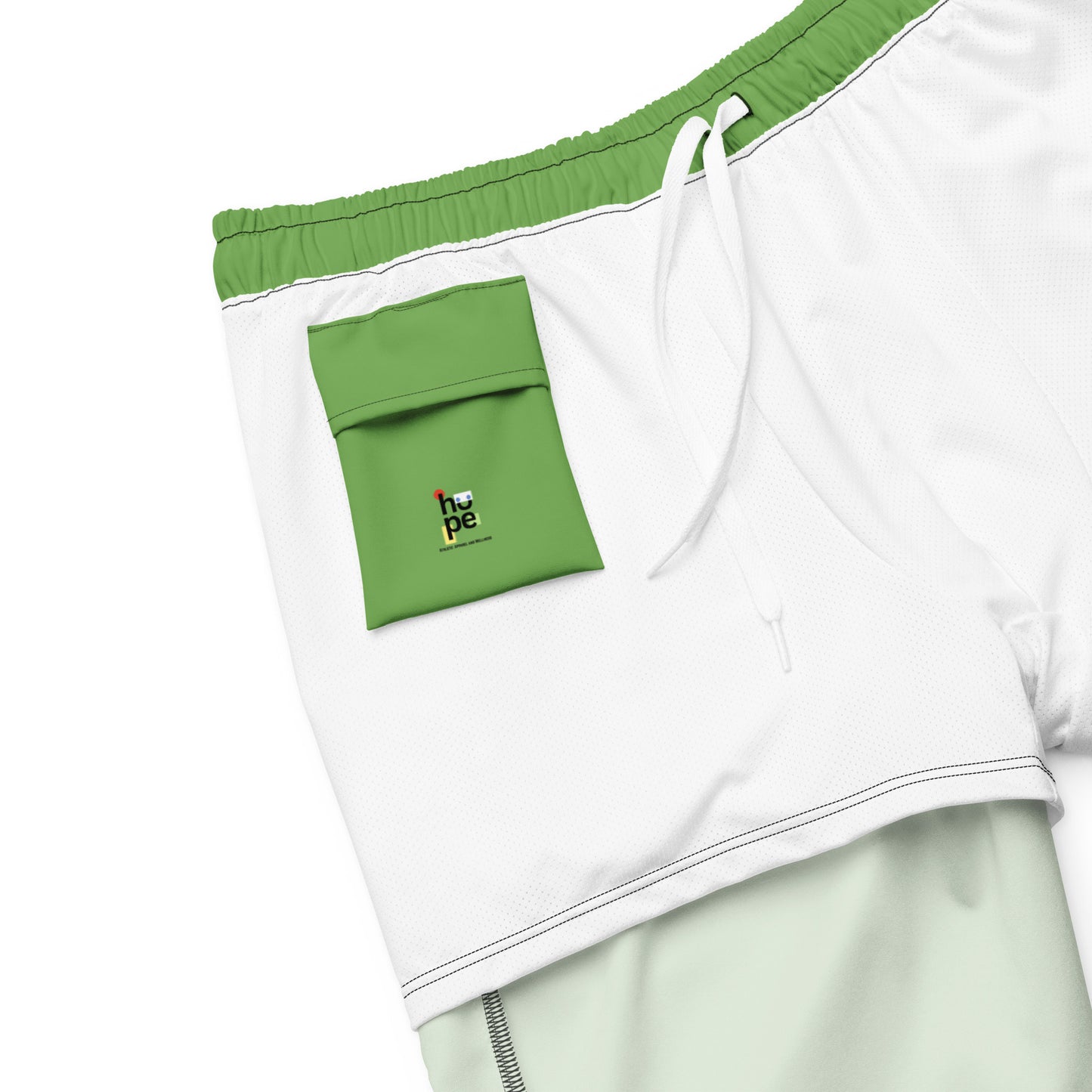 Eco-Friendly Recycled Swim Trunks Pure Pine Green - Performance Swimwear