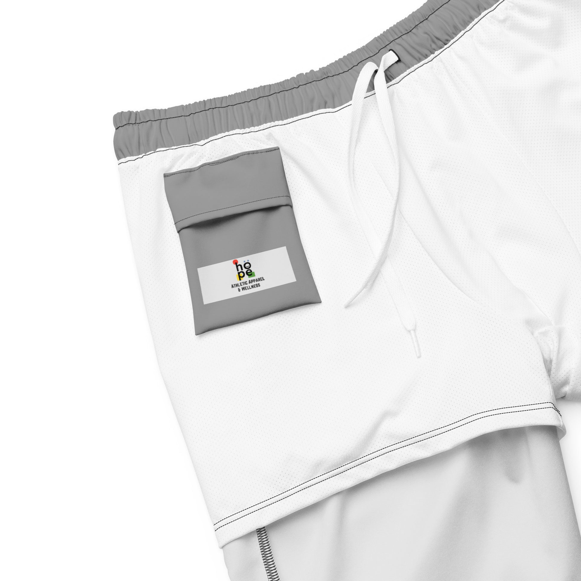 Recycled Gray Men's Swim Trunks - Eco-Friendly Performance Gear -