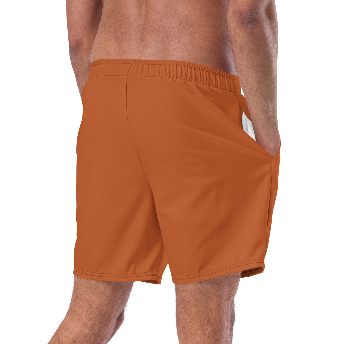 Recycled Swim Trunks Brown Nature - Eco-Friendly Performance Swimwear