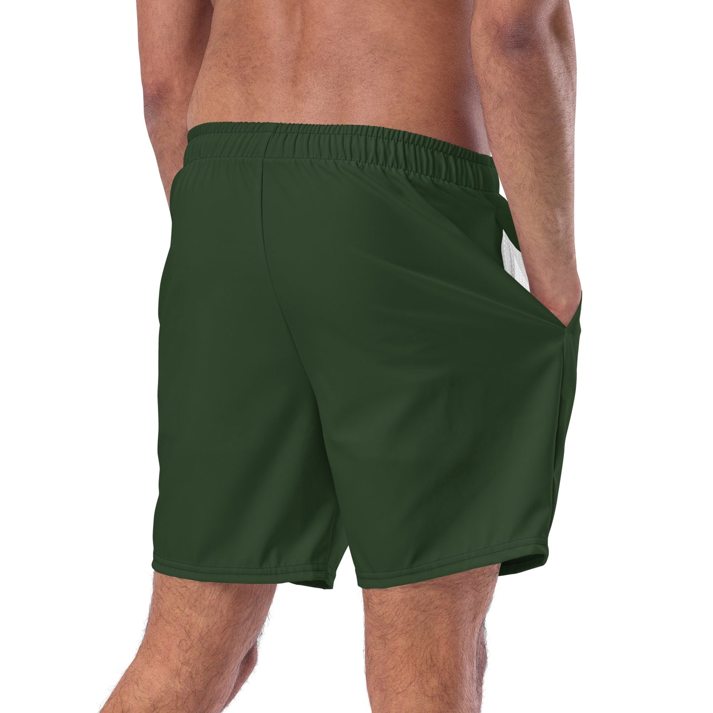 Eco-Friendly Recycled Swim Trunks Forest Green - Performance Swimwear