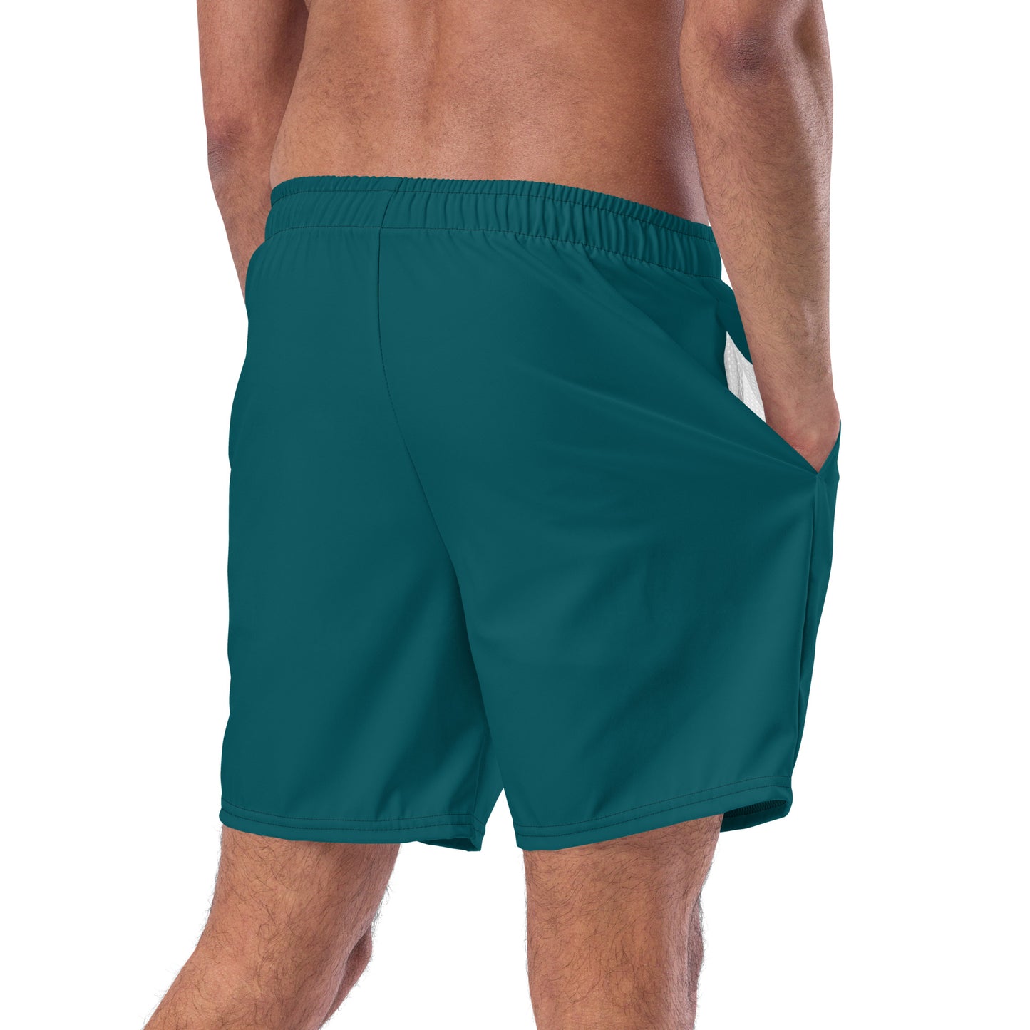 Eco-Friendly Recycled Swim Trunks Fake Green - Performance Swimwear