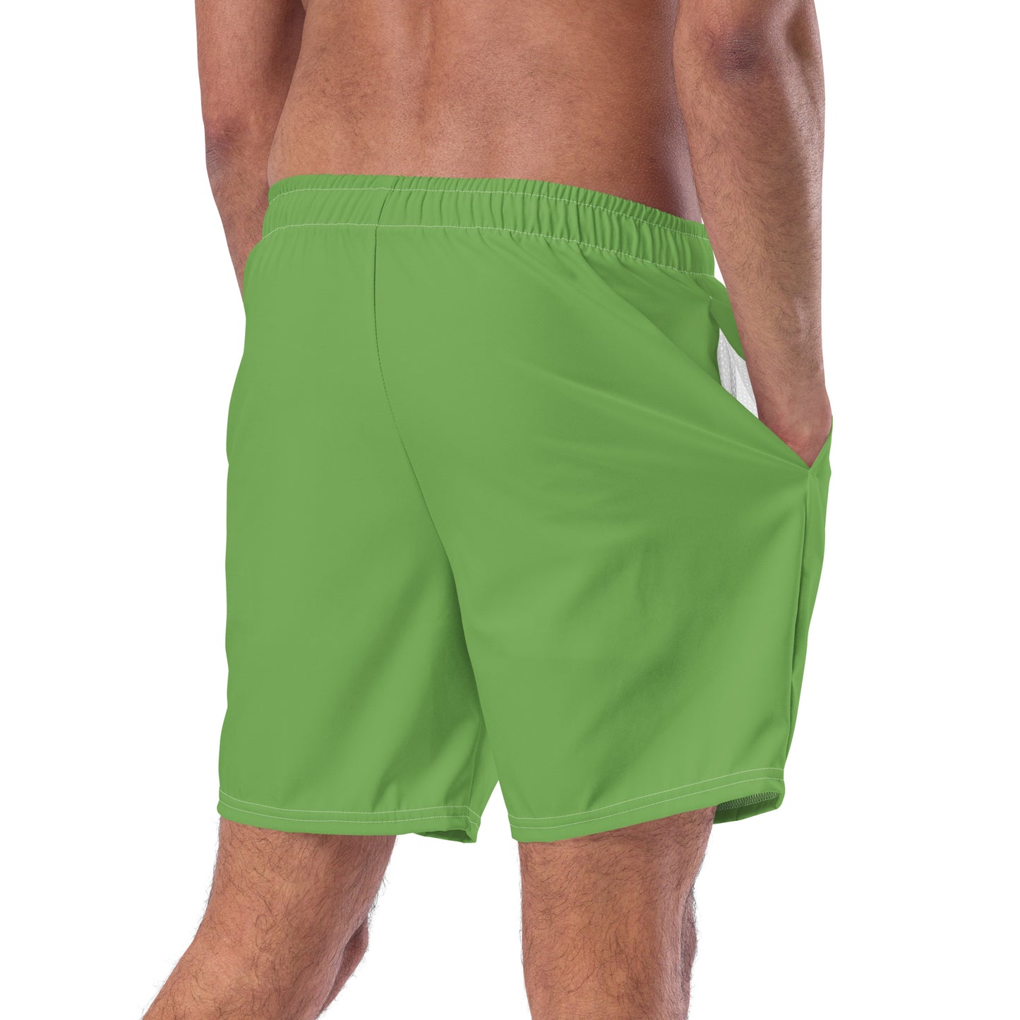 Eco-Friendly Men's Swim Trunks Yard Green - Recycled Performance Swimwear -