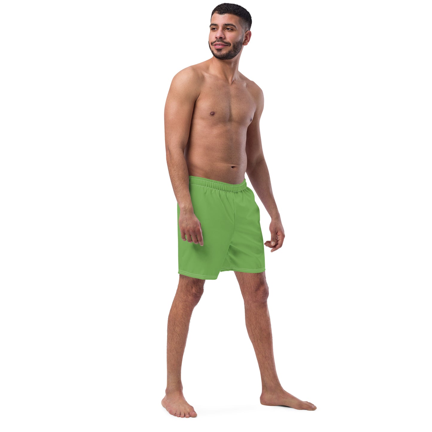 Eco-Friendly Men's Swim Trunks Yard Green - Recycled Performance Swimwear -