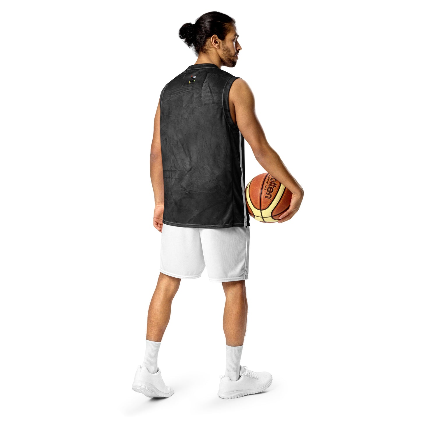 Men's Basketball Jersey Recycled Smoke Gray - Pain at First | Unique Design