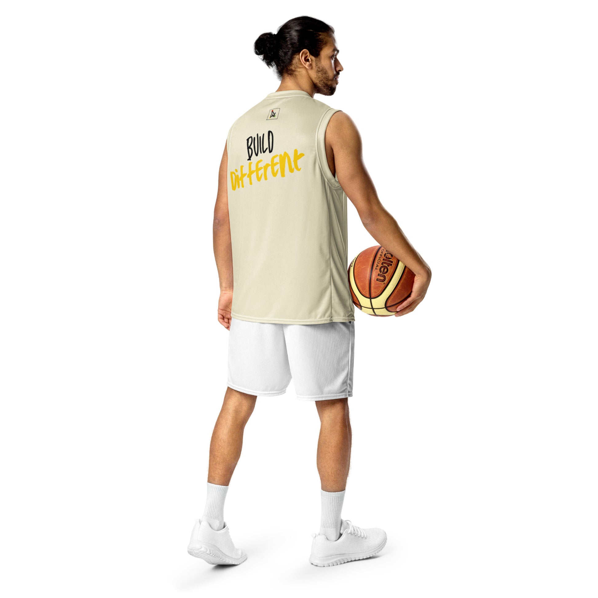 Men's Recycled Basketball Jersey - Build Different for Sustainable Style -