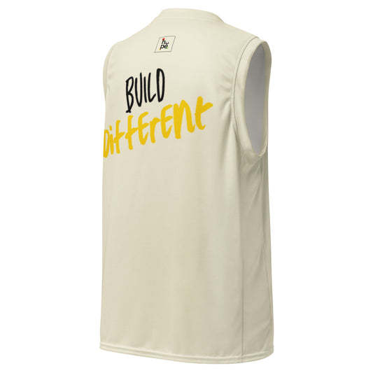 Men's Recycled Basketball Jersey - Build Different for Sustainable Style -