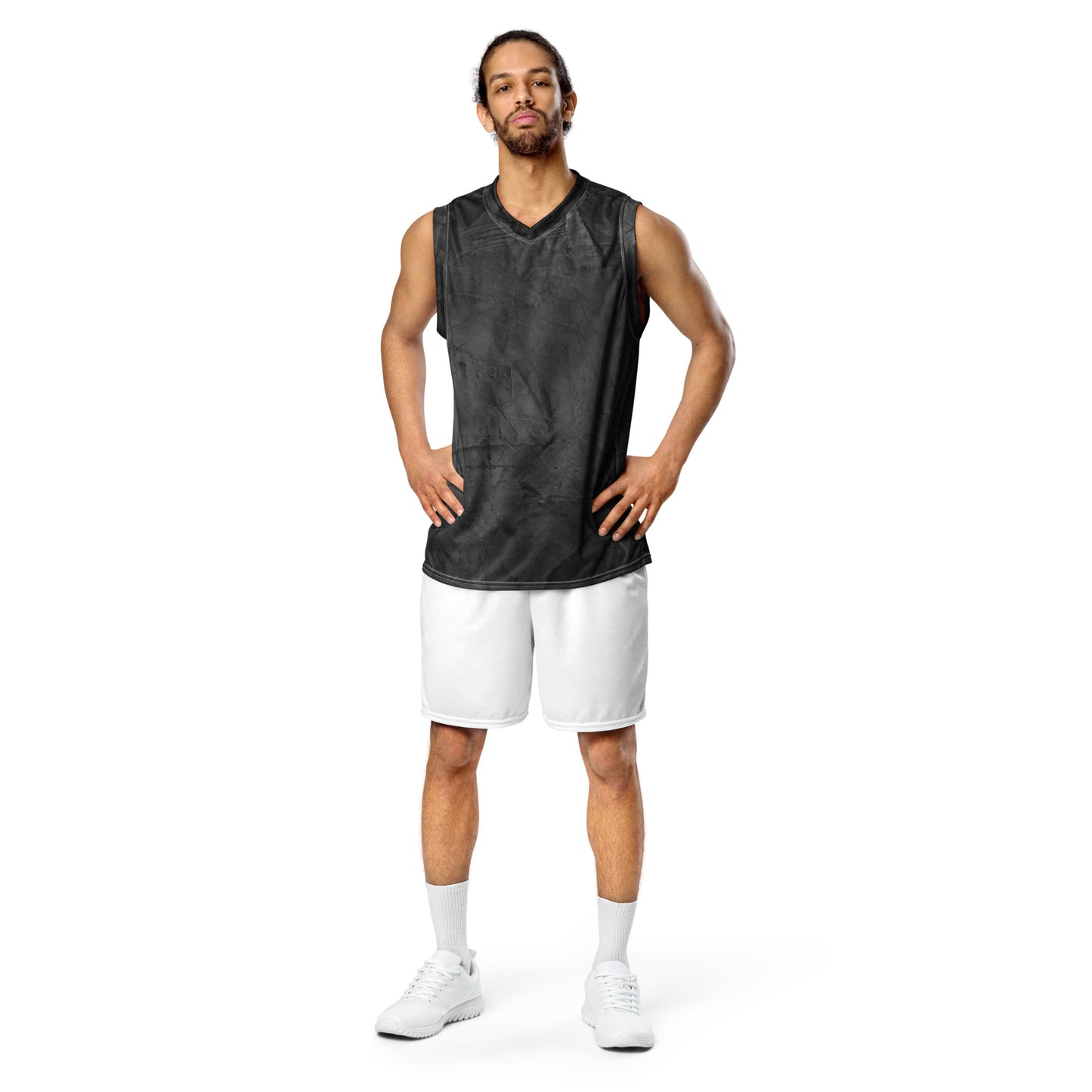 Men's Basketball Jersey Recycled Smoke Gray - Pain at First | Unique Design