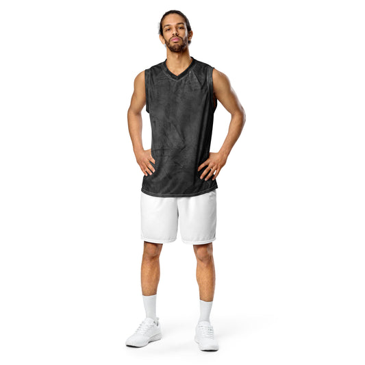 Men's Basketball Jersey Recycled Smoke Gray - Pain at First | Unique Design