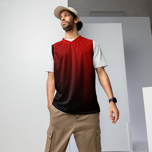 Men's Basketball Jersey Red & Black Summer Collection | Recycled Jerseys