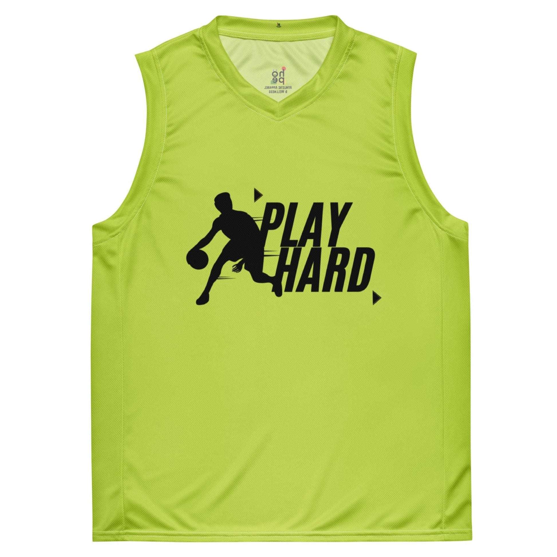 Men's Recycled Basketball Jersey- Play Hard -