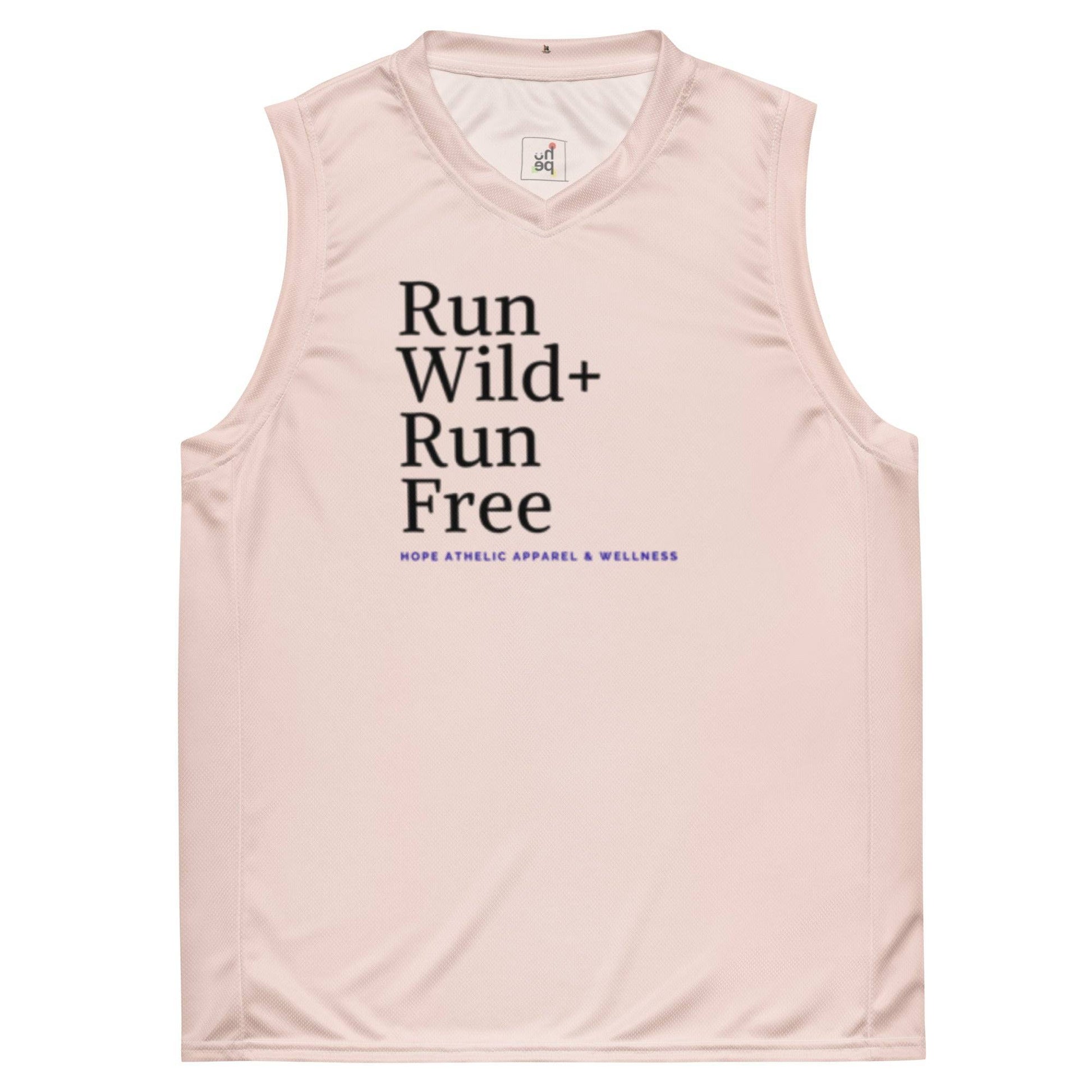 Men's Recycled Basketball Jersey - Run Wild, Embrace Freedom -