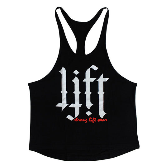 LIFT Men's Fitness Bodybuilding Cotton Camisole Sports Vest