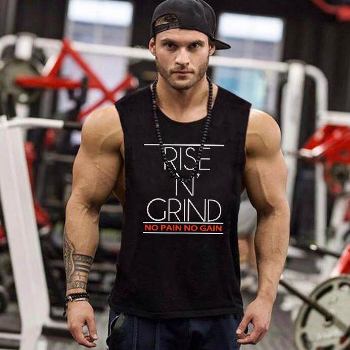 Men's Printed Sports Vest - Round Neck Bodybuilding Fitness Tee - HOPE Athlete Apparel and Wellness