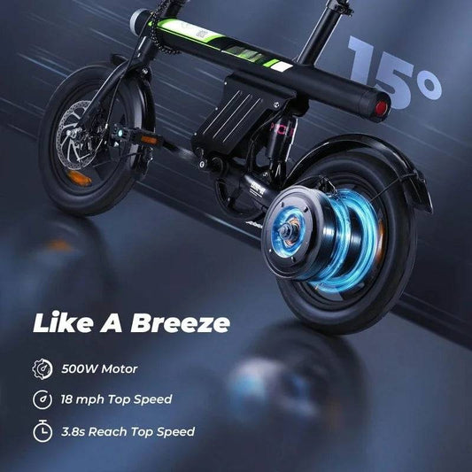 Electric Bike Commuting Solution - 14 Inch Compact and Powerful Eco-Friendly Ride -