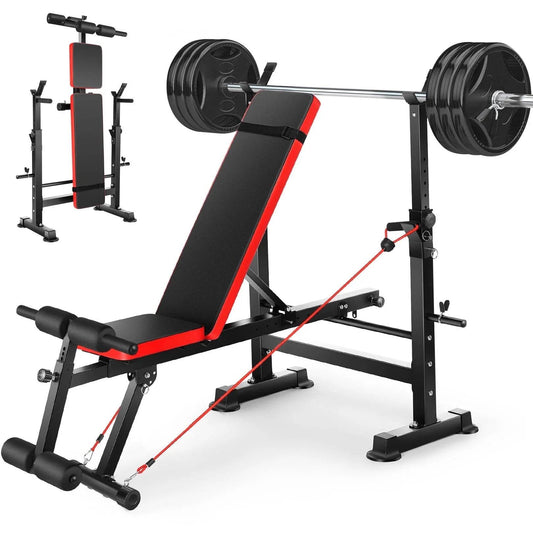 Adjustable Weight Bench Set - 6 in 1 Bench Press for Versatile Workout -