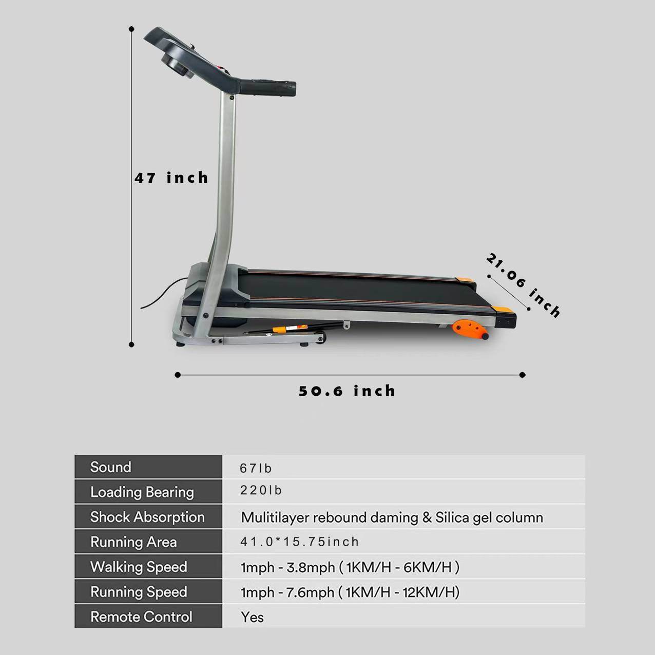 Folding Treadmill Fitness Equipment for Home Workouts  - HOPE Athlete Apparel and Wellness