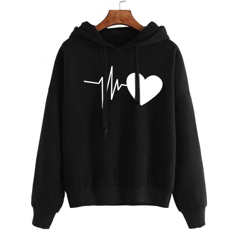 Heart Print Streetwear Hoodie – Trendy & Cozy - HOPE Athlete Apparel & Wellness 