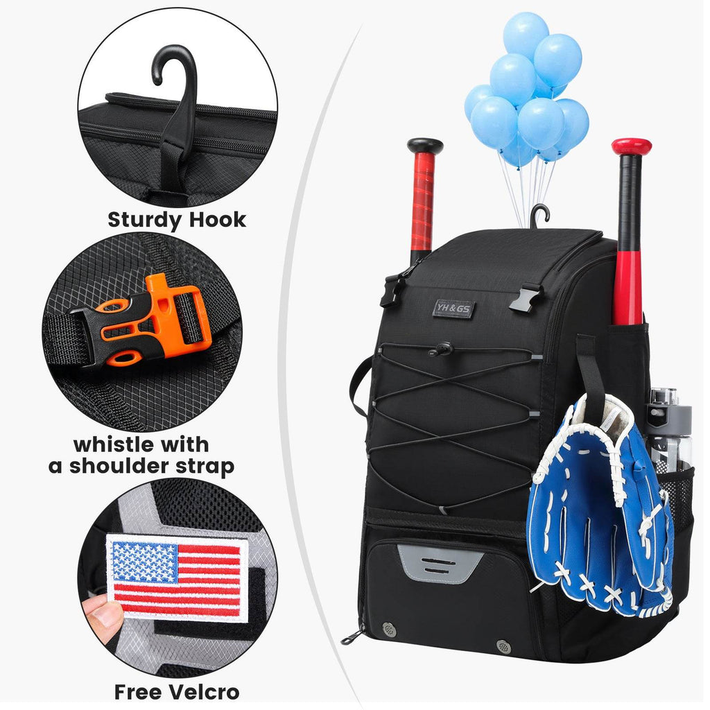 Baseball Equipment Backpack - Large Capacity Portable Multifunctional Bag - HOPE Athlete Apparel & Wellness 