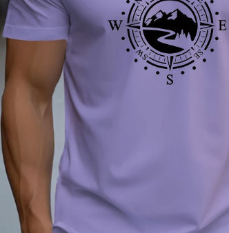 Compass Printed Men's T-Shirt - Short Sleeve