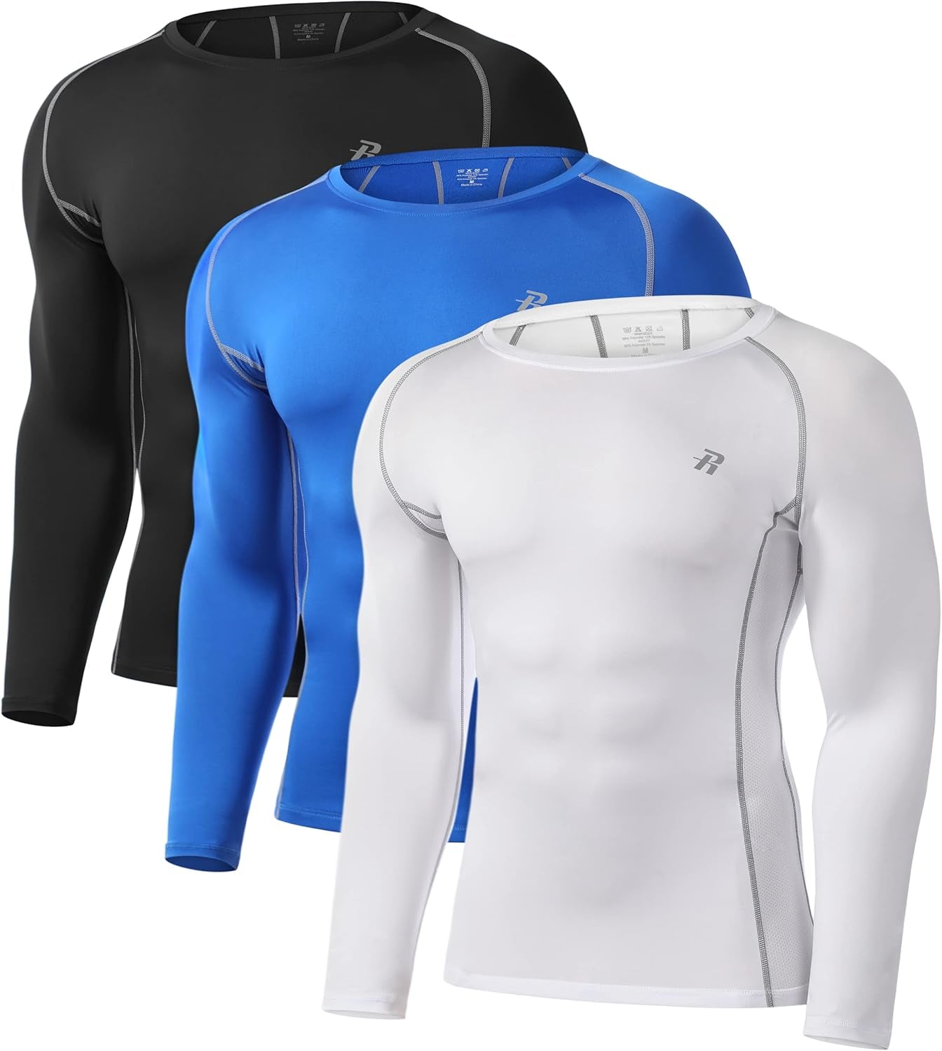 Compression Shirts for Men Long Sleeve Cool Dry Athletic Workout Tee Shirts Fishing Sun Shirts Sports Thermal Tights