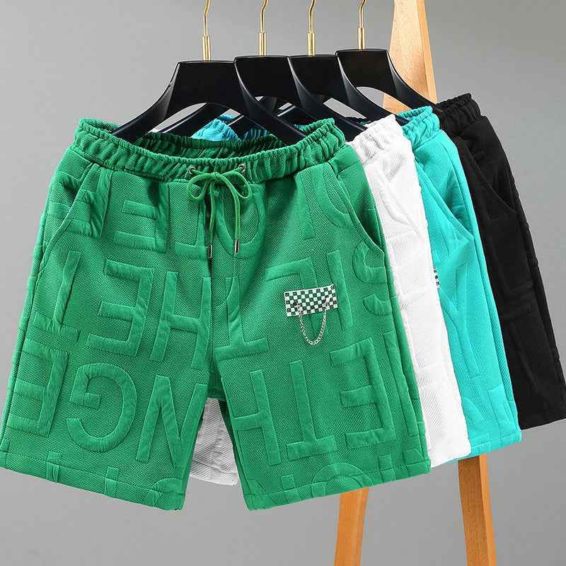 Summer Loose Men's Trendy Fashion Cropped Beach Pants Bermuda Shorts