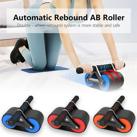 Double Wheel Ab Roller - Automatic Rebound Abdominal Exerciser