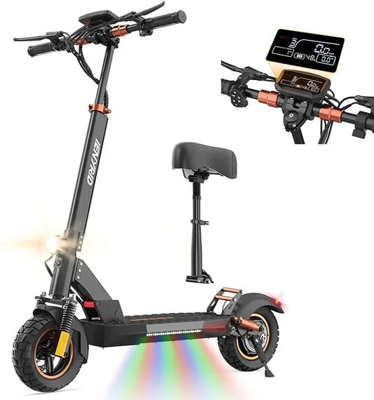 Electric Scooter for Adults with Seat, 800W 12.5Ah Adult Electric Commute Scooter, 3 Speeds Kids Electric Skateboard E-Scooter Bikes, up to 28Mph & 32Miles Range
