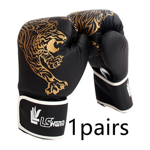 Flame Tiger Design Boxing Training Gloves
