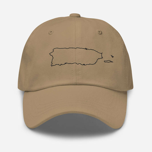 Puerto Rico Map Dad Hat - Stylish Cap for Proud Puerto Ricans -