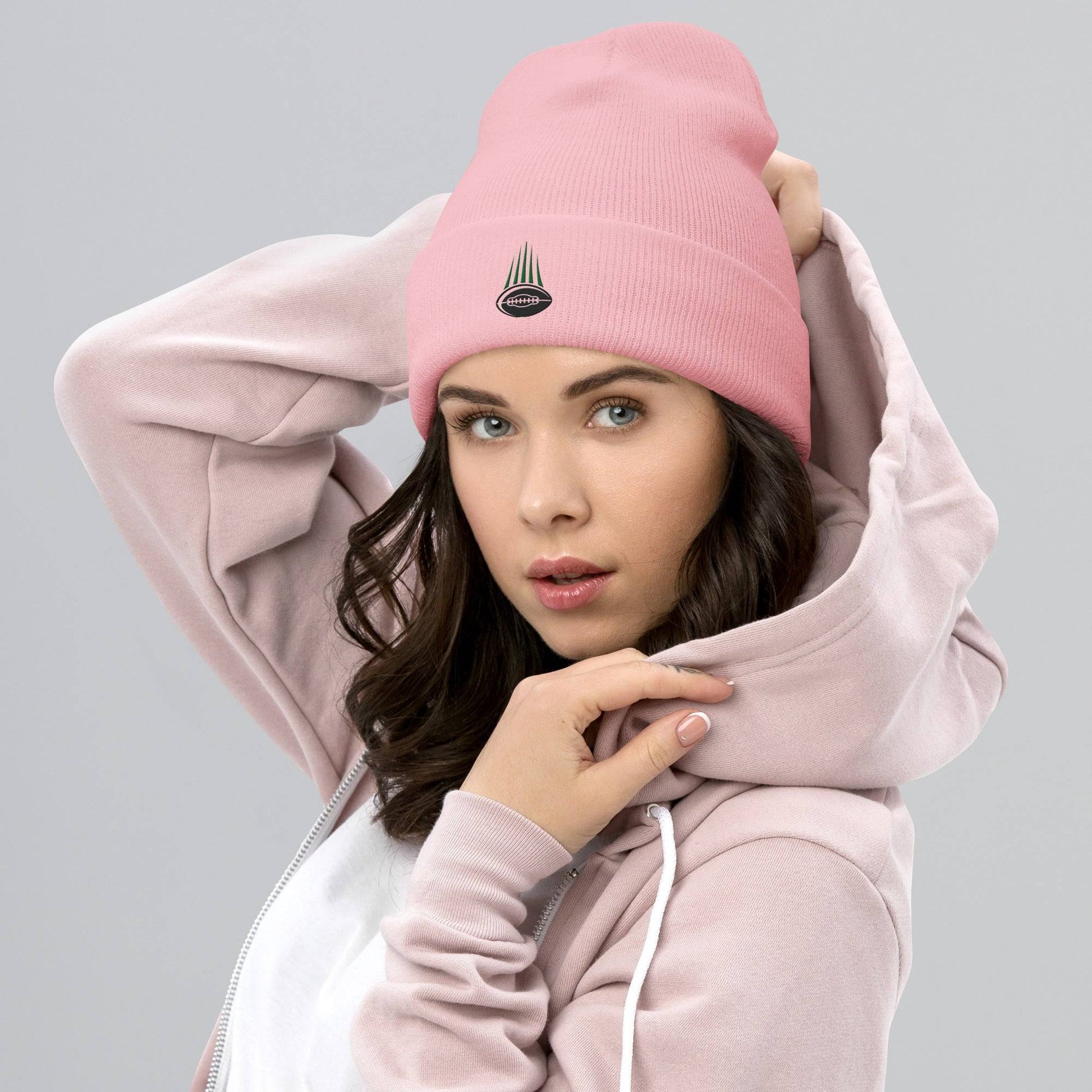 Unisex Cuffed Beanie- Football -