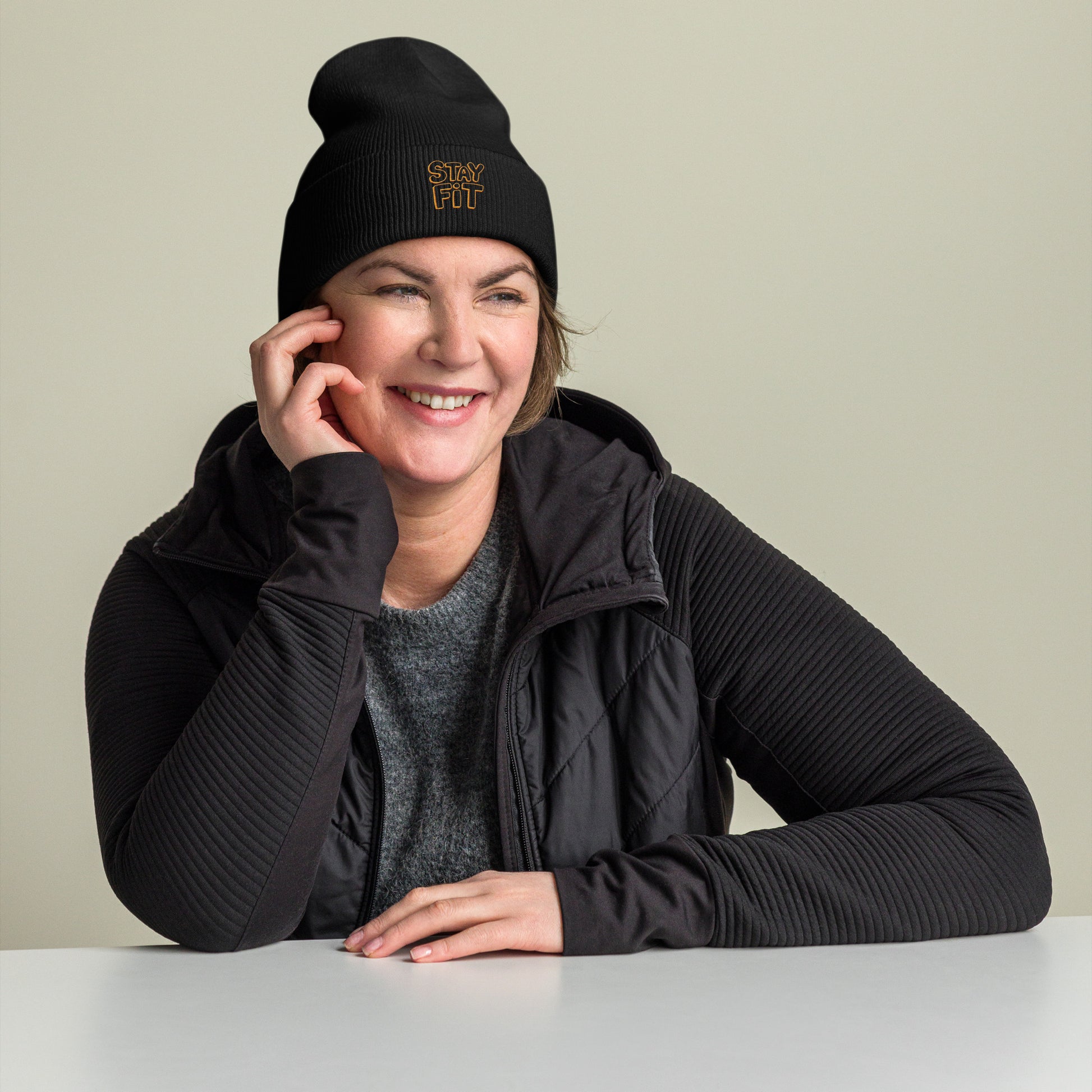 Unisex Cuffed Beanie- Stay Fit -