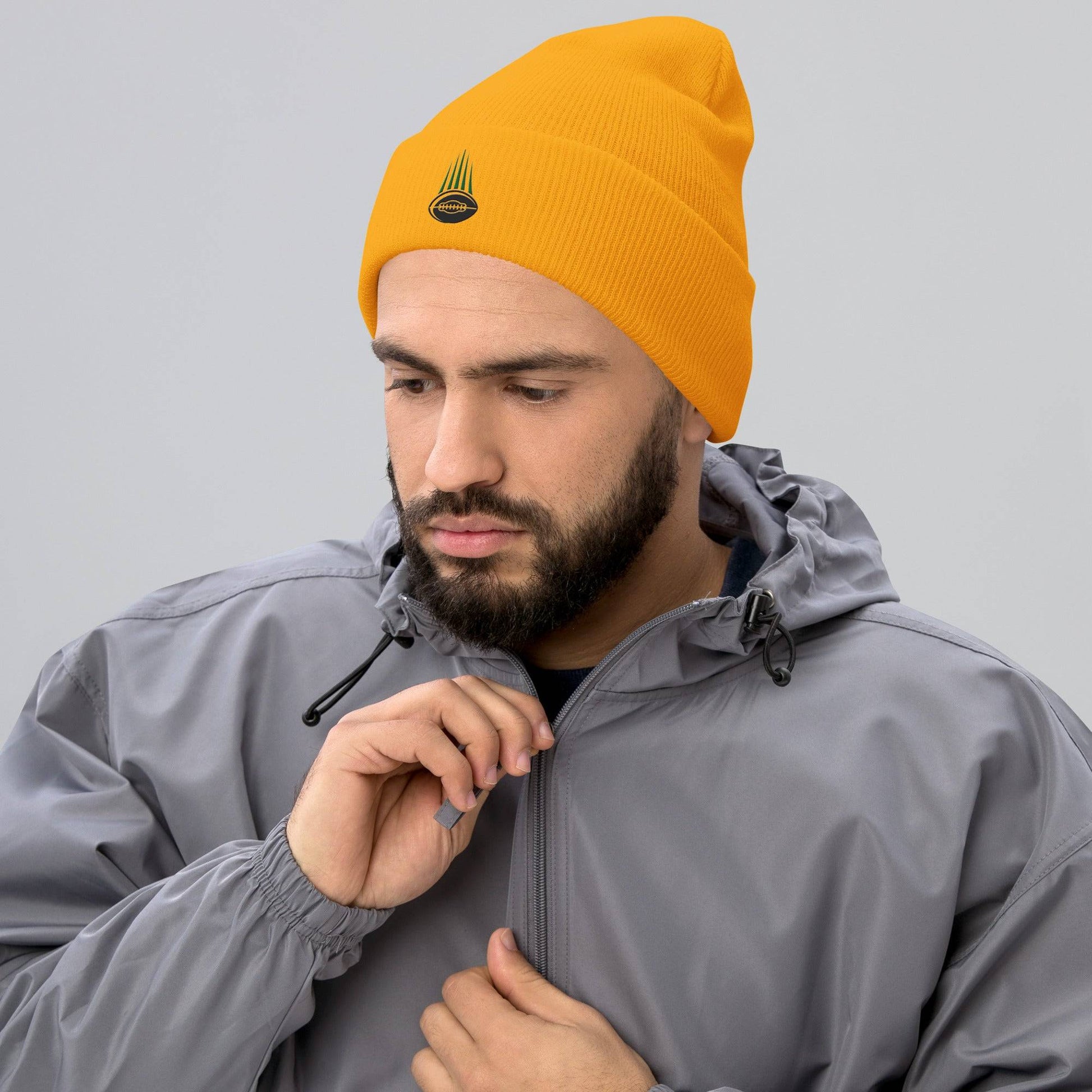 Unisex Cuffed Beanie- Football -