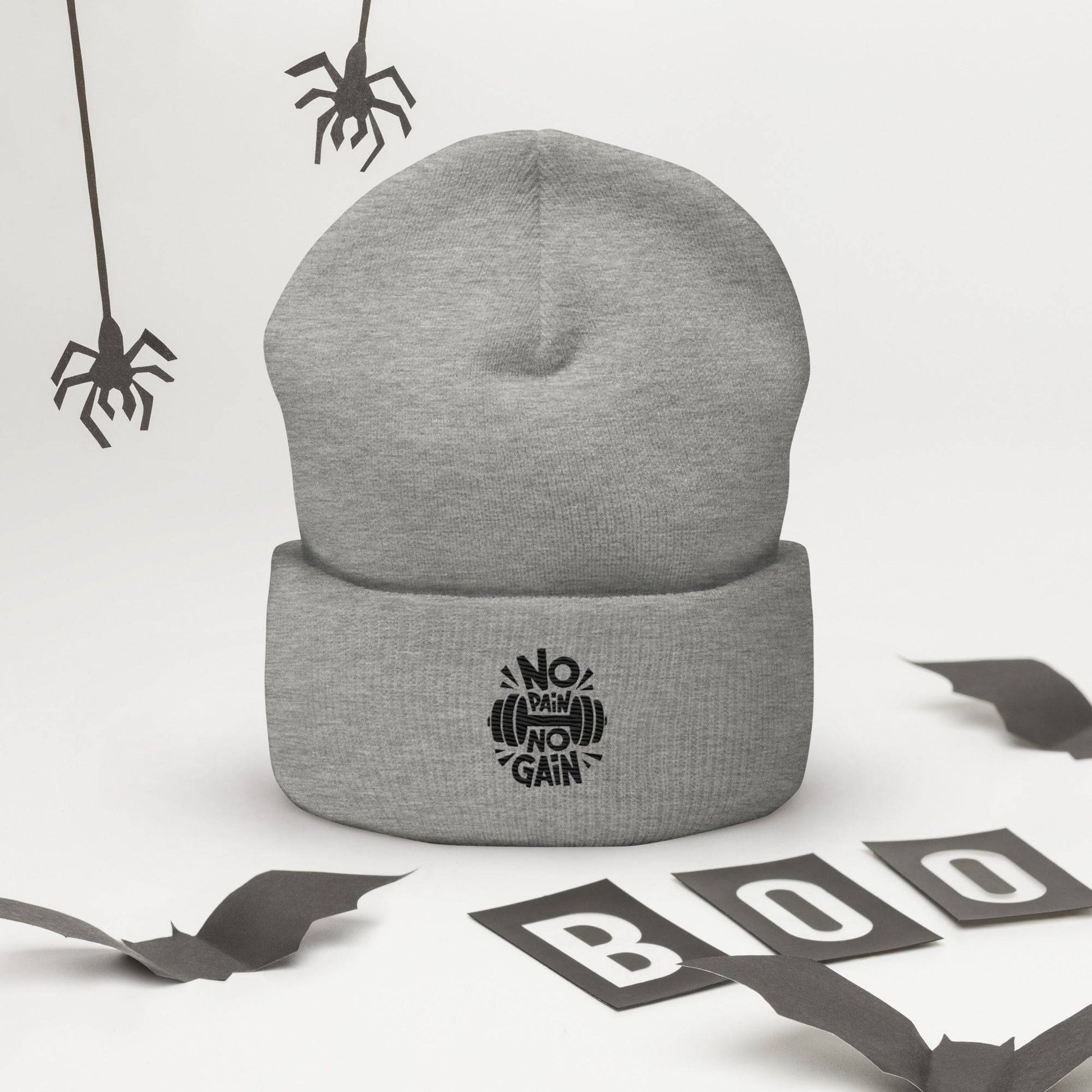 Unisex Cuffed Beanie- No Pain No Gain -