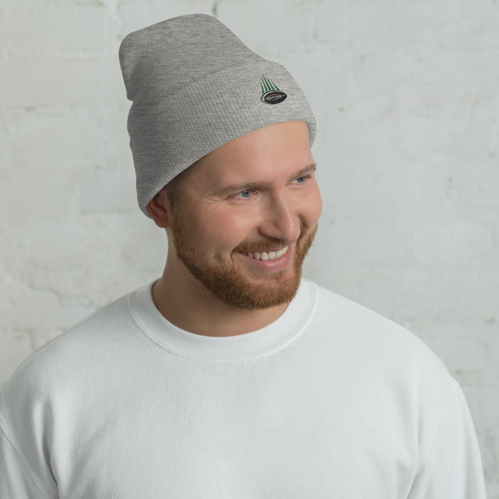 Unisex Cuffed Beanie- Football -