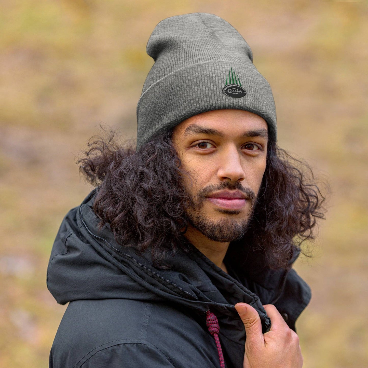 Unisex Cuffed Beanie- Football -