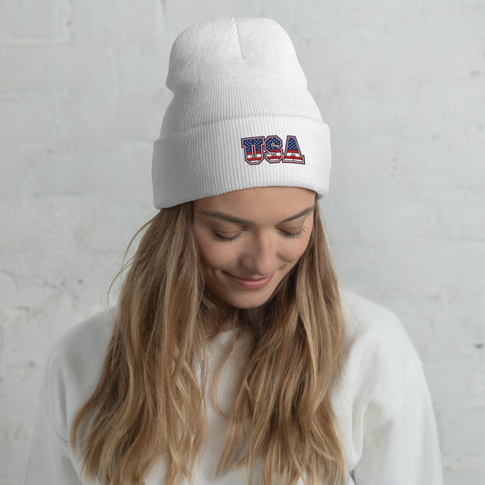 Unisex Cuffed Beanie- USA -