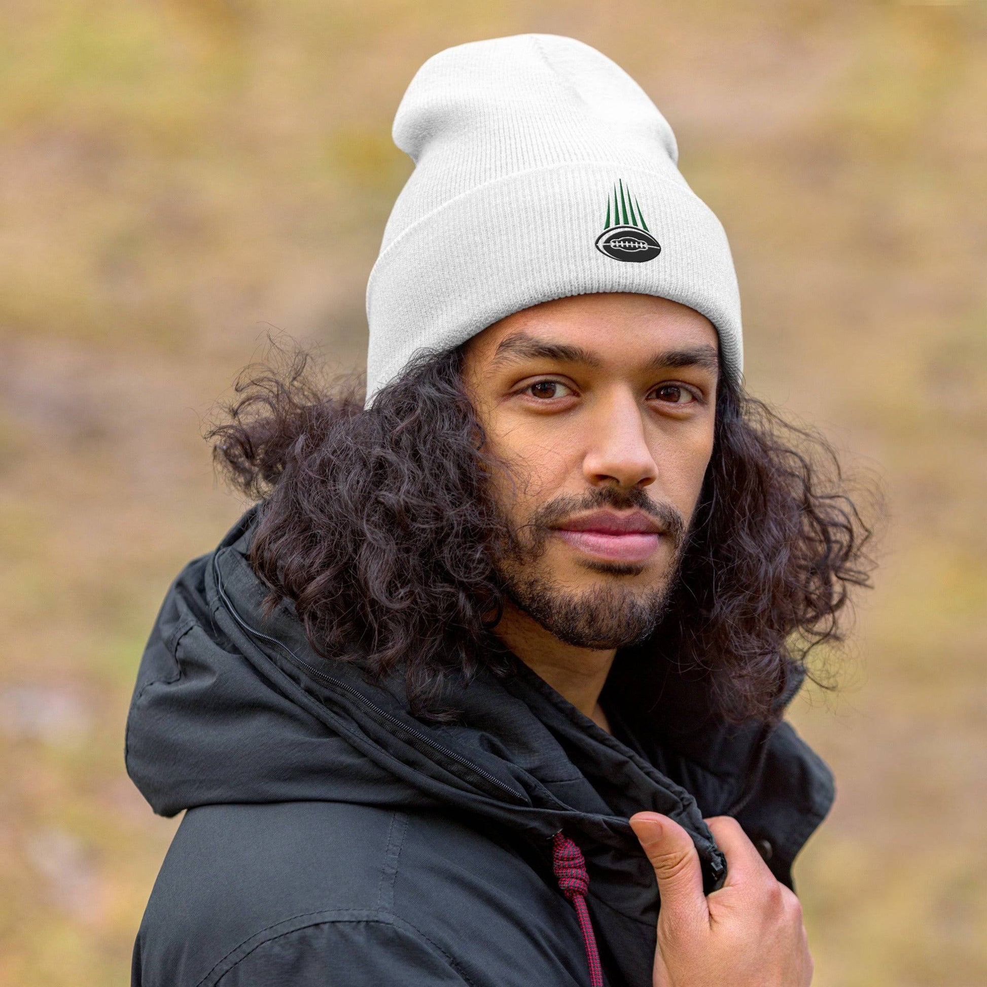Unisex Cuffed Beanie- Football -