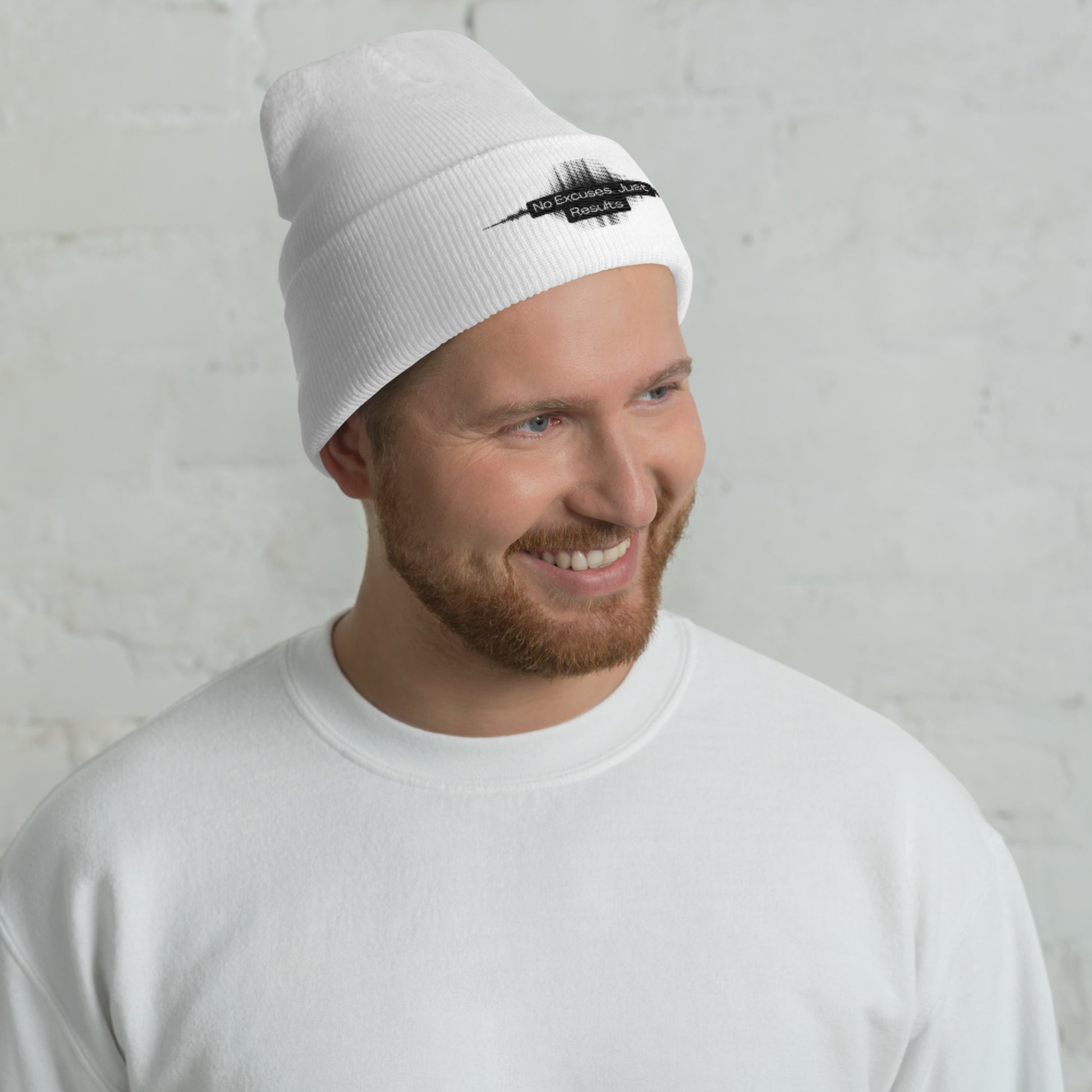 Unisex Cuffed Beanie- No Excuses Just Results -