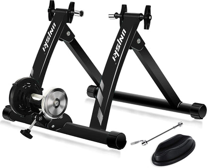 Indoor Bike Trainer Stand - Noise Reduction Magnetic Stand for 26-28 Inch & 700C Wheels -
