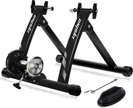 Bike Trainer Stand Indoor Bicycle Stand with Noise Reduction Magnetic Stationary Stand Fits for 26-28Inch, 700C Wheel