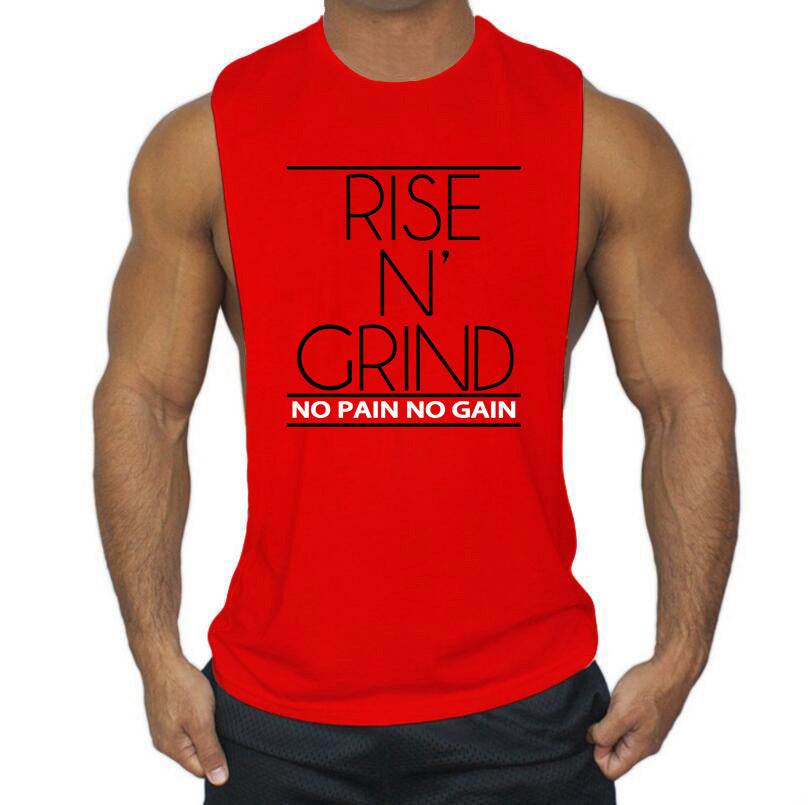 Men's Printed Sports Vest - Round Neck Bodybuilding Fitness Tee - HOPE Athlete Apparel and Wellness