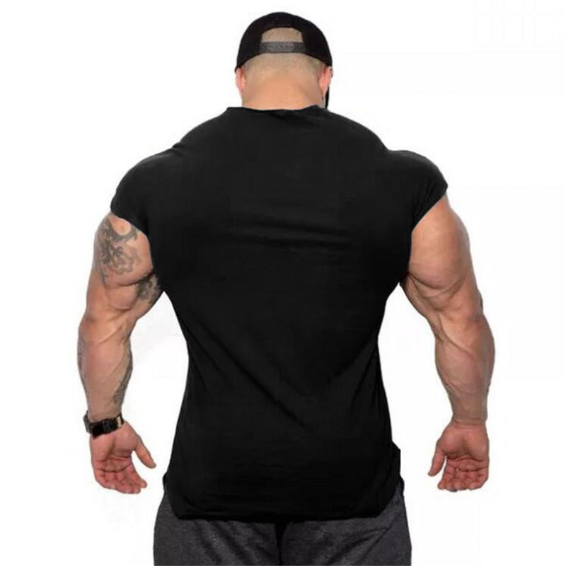 Men's Bodybuilding Vest Sports Equipment Training Plus Size Sleeveless T-shirt