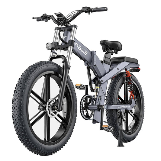 Folding Electric Bike X26 with 19.2Ah and 7.5Ah Dual Batteries, 1000W, 20*4.0 Inch Fat Tires, 120-150Km Mileage for Mountain and Snowfield -