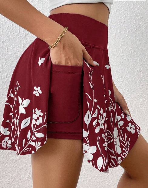 Floral Shorts - Minimalist Style with Functional Pockets