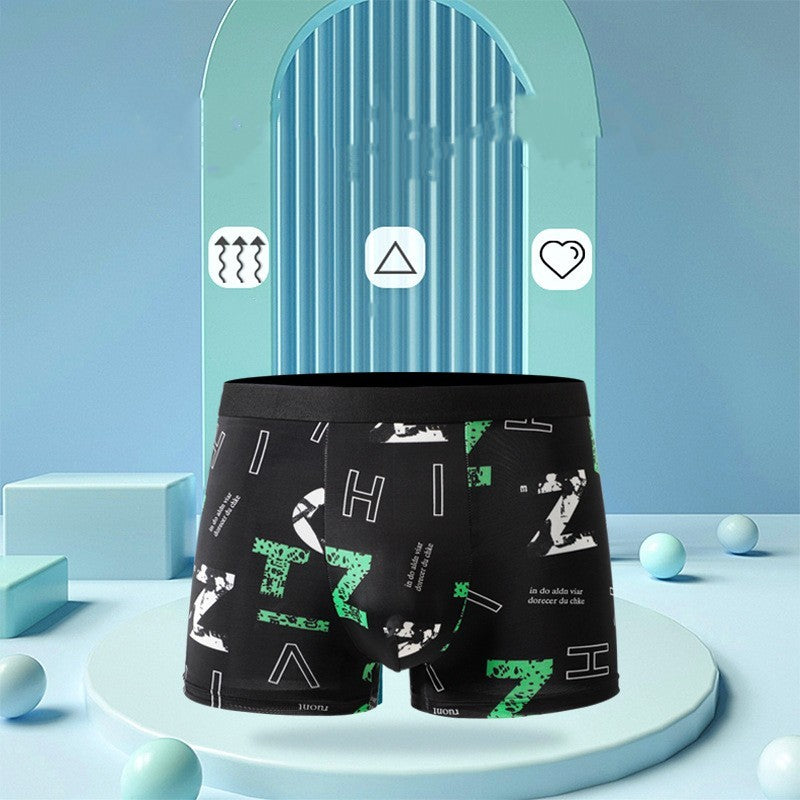 Men's Printed Ice Silk Breathable Boxers - HOPE Athlete Apparel and Wellness