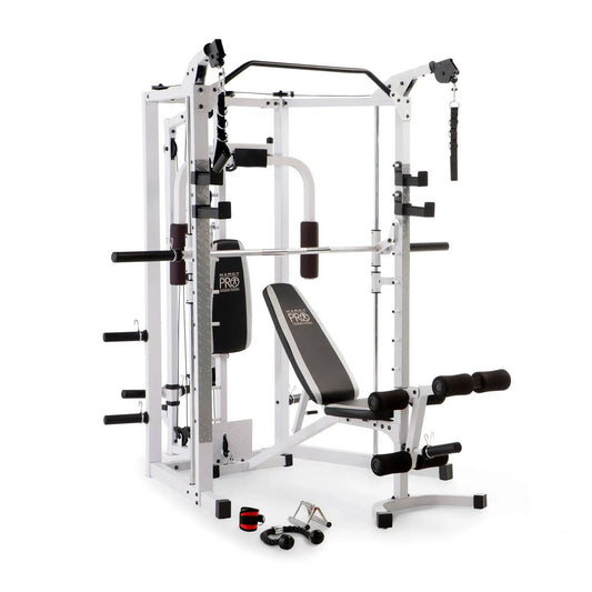 Combo All-in-One Home Gym Equipment for Full Body Workout - White -